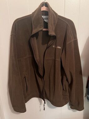 Columbia Men's Brown Full-Zip Fleece Jacket